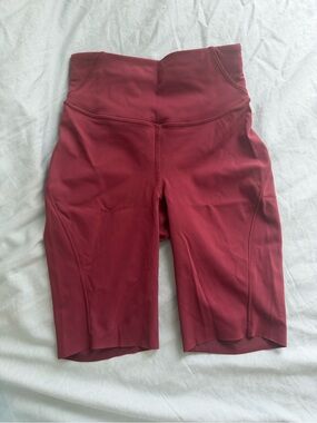 lululemon athletica High-Rise Bike Shorts in Deep Wine